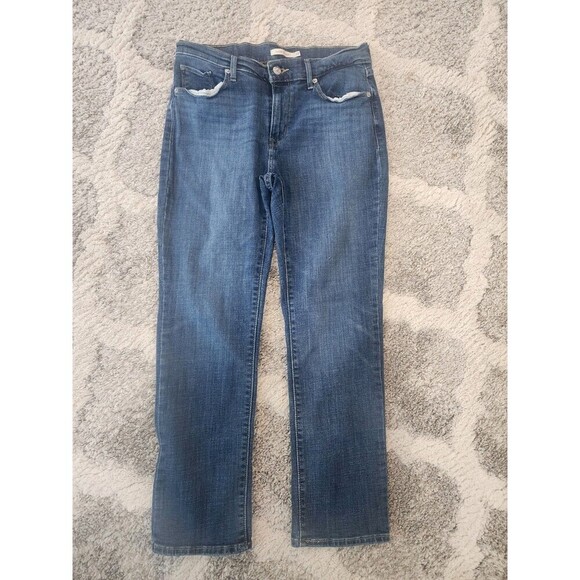 Levi's Denim - Levi’s Classic Straight Blue Denim Jeans  Size 29 Cotton Blend Stretch Dark Wash